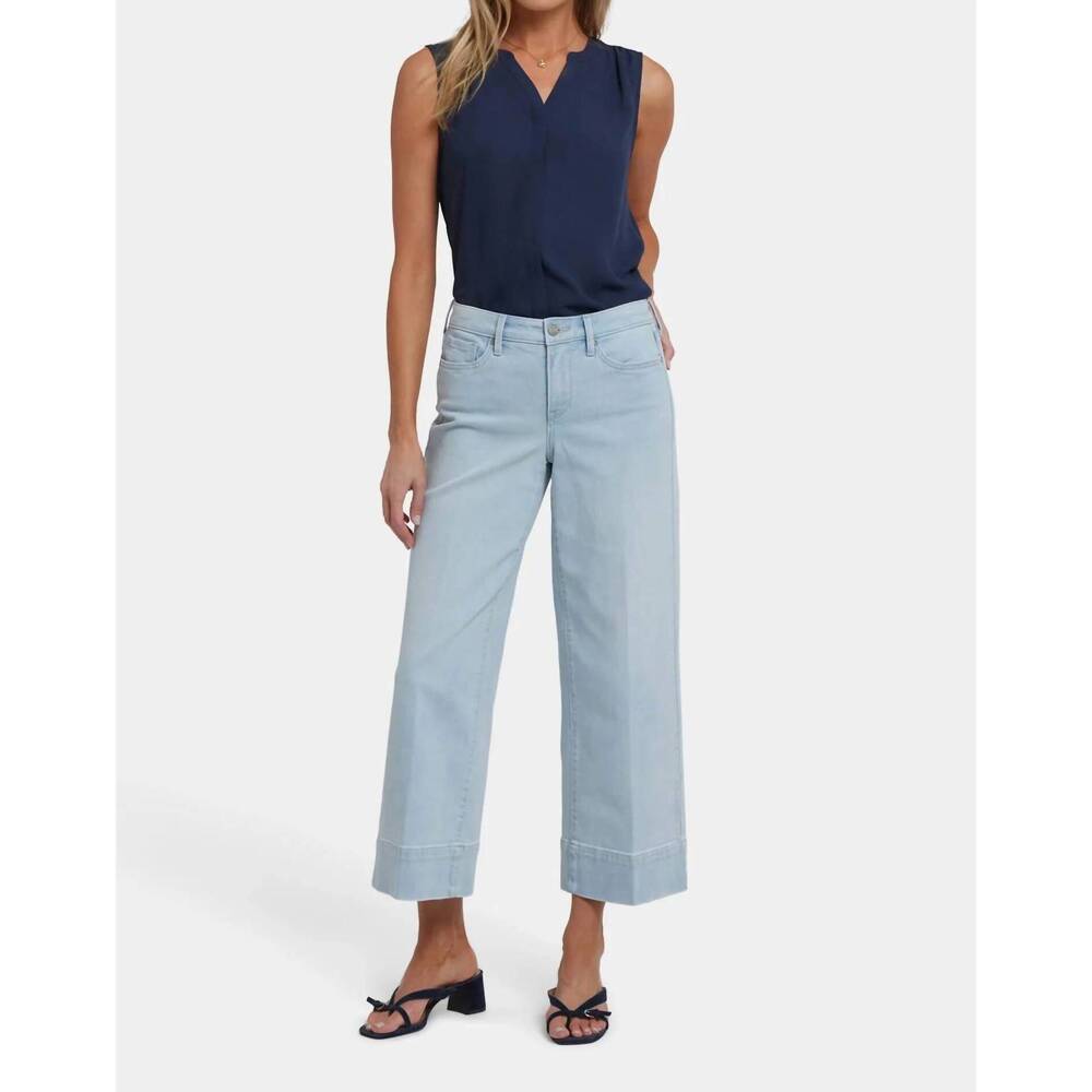 NEW NYDJ teresa wide leg ankle jeans in clear waters